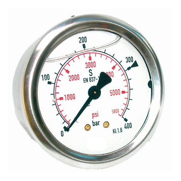 Manometer - Anschluss hinten zentriert