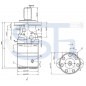 Preview: Motorbremse BMR 100 CB - Welle 32mm - Hydraulikmotor mit integrierter Bremse