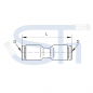 Preview: Gerader Steckverbinder 4mm - Kunststoff