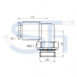 Preview: Winkelsteckverbinder zylindrisch 10mm - R 1/4" - Kunststoff