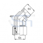 Preview: Einstellbare Winkelverschraubung 45° 12L