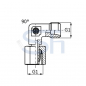 Preview: Einstellbare Winkelverschraubung 90° 06L
