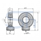 Preview: Gelenkkopf 10mm - Stangenseitig - Anschweißauge für Hydraulikzylinder