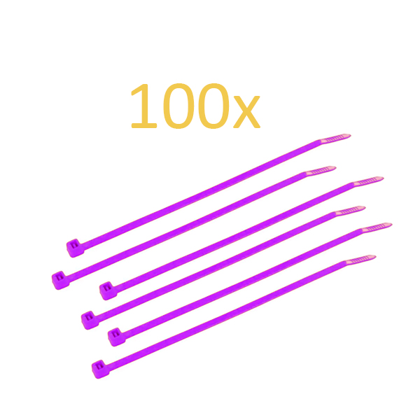 Preview: Kabelbinder 2,5x100mm - Violett - 100 Stück
