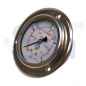 Preview: Manometer Ø 63 - 0 - 4 BAR - R 1/4" hinten zentriert für Tafeleinbau