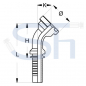 Preview: Pressarmatur DN19 - 1/2" - 45° - SAE 6000 PSI