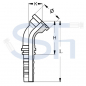 Preview: Pressarmatur DN38 - 1 1/4" - 45° - SAE 6000 PSI - 4SH