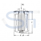 Preview: Ersatzpatrone für Rücklauffilter R 3/4" - 100 Liter/min - 25µm - Leitungseinbau