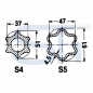Preview: Profilrohre 800mm - 61 x 47 x 4,5 - Profil S5 - WALTERSCHEID - Zitronenprofil