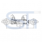 Preview: Hydraulikzylinder mit Gelenkauge 70/40/800 Hub - doppeltwirkend