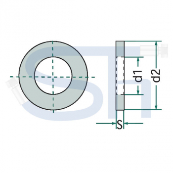 Ausgleichscheibe Innen-Ø 31mm - Stärke 1,0mm - Welle-Ø 30mm