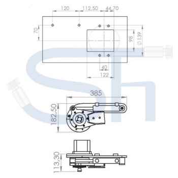 Cutmaster Basic 6,0kW - 21 Liter - Hydraulisch - Schwenkrichtung Links