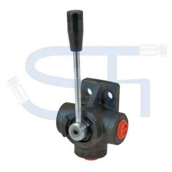 3-Wege Drehumschalthahn R 3/8" - offene Ausführung