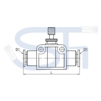 Gerader Steckverbinder / Drehzahlregler 6mm - Kunststoff