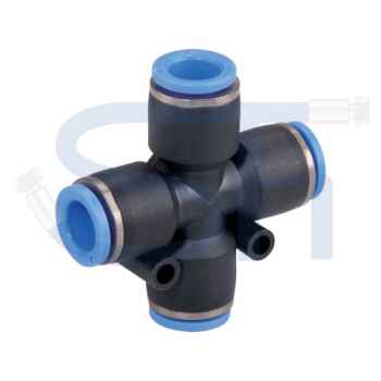 Kreuzsteckverbinder 4mm - Kunststoff