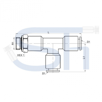 L-Steckverbinder 10mm - R 1/4" - Kunststoff