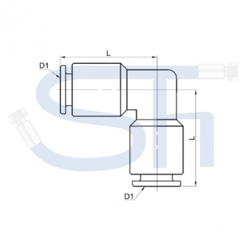 Winkelsteckverbinder 4mm - Kunststoff