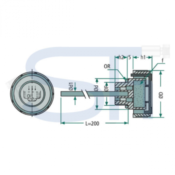 Einfüll- & Belüftungsschraube mit Peilstab aus Kunststoff R 1 1/2"