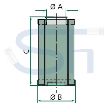 Ersatzfilter 10µm - für Druckfilter 280 Liter - Leitungseinbau