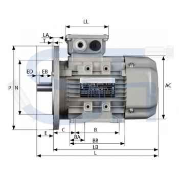 Elektromotor 3 kW B3-B5
