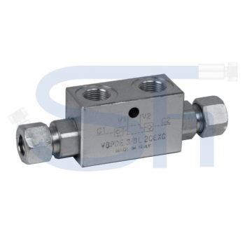 Entsperrbares Rückschlagventil R 1/4" AG - 10L - doppeltwirkend - Sperrblock