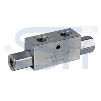 Entsperrbares Rückschlagventil R 1/4" IG - doppeltwirkend - Sperrblock