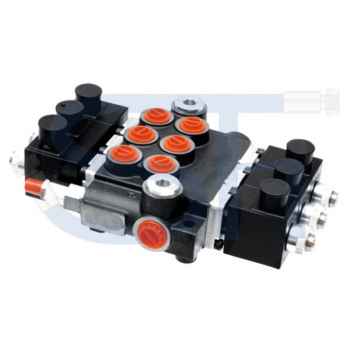 Elektrisches Steuerventil 80 l/min - 3 Sektionen - Doppeltwirkend - 12 V DC