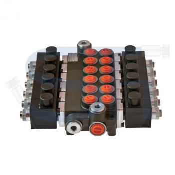 Elektrisches Steuerventil 80 l/min - 6 Sektionen - Doppeltwirkend - 12 V DC