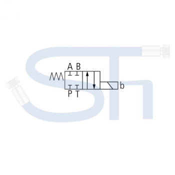 4/2-Wegeventil CETOP 05 - 120 l/min - NG10 - 12 V DC - Schaltstellung HB