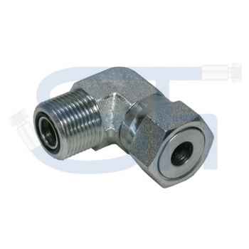 Einstellbare Winkelverschraubung 90° ORFS 9/16"