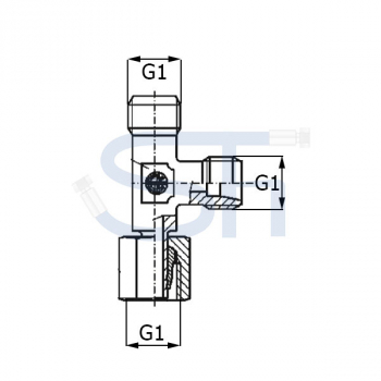 Einstellbare L-Verschraubung 22L