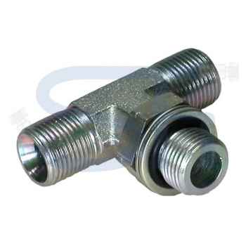 Einstellbare T-Einschraubverschraubung R 1/4" mit Gegenmutter