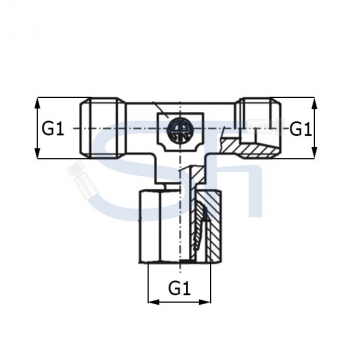 Einstellbare T-Verschraubung 06L