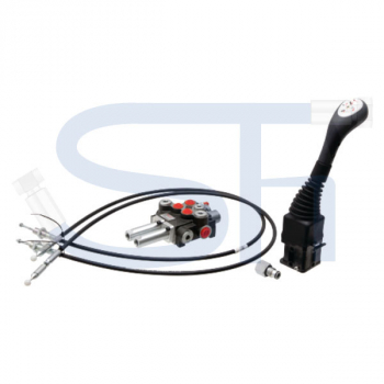 Frontladersteuerventil 50 l/min - mit Seilzug 1500mm - 0 Taster - 1 x Doppeltwirkend 1 x Einfachwirkend