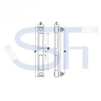Füllstandsanzeige 254mm - M12 - ohne Thermometer