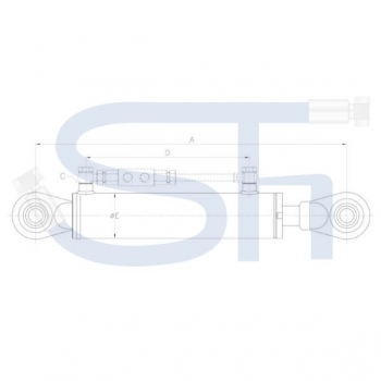 Hydraulischer Oberlenker Kat. 1 - 210 Hub