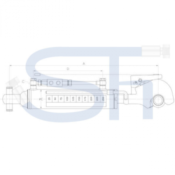 Hydraulischer Oberlenker Kat. 3 - 300 Hub - mit Fanghaken