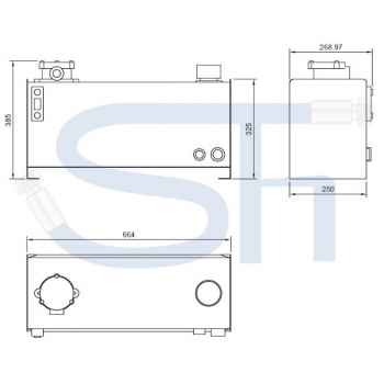 Hydrauliköltank 40 Liter - Standard
