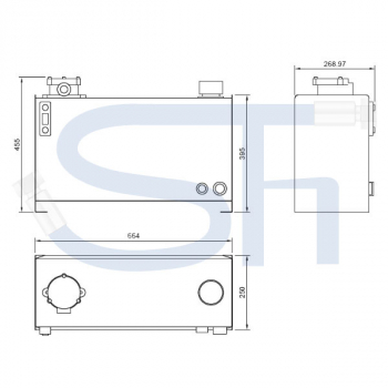 Hydrauliköltank 50 Liter - Standard