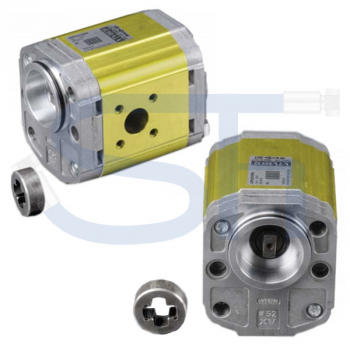 Hydraulikpumpe ViVoil - BG2 - 4,2ccm - Ø 52mm BH - Welle gefräßt 8mm - zurückgesetzt - Ölanschlüsse BOSCH Flansch - rechtsdrehend