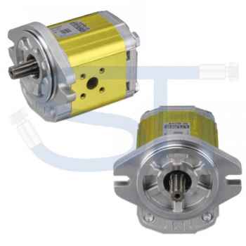 Hydraulikpumpe ViVoil - BG2 - 4,2ccm - Ø 82,5mm - Welle Verzahnt 16/32 DP - 9 Zähne SAE J498 - Ölanschlüsse BOSCH Flansch - rechtsdrehend