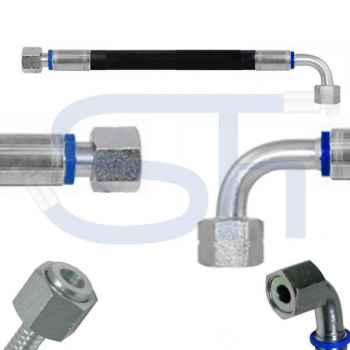 Hydraulikschlauch 2SC DN19 - ORFS 1 3/16" - IG-IG 90°