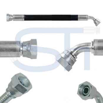Hydraulikschlauch 2SC DN16 - BSP 5/8" - IG-IG 45°