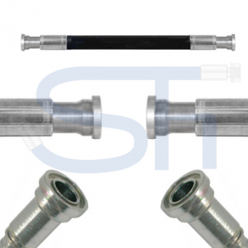 Hydraulikschlauch 4SP DN12 - SAE-Flansch 1/2" 3000psi - Gerade - Gerade