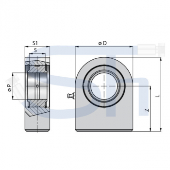 Gelenkkopf 40mm - Bodenseitig - Anschweißauge für Hydraulikzylinder