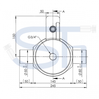 Holzspalterzylinder mit Schwenkzapfen 110/80/1100 Hub