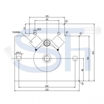 Holzspalterzylinder mit Kopfflansch 80/60/1050 Hub