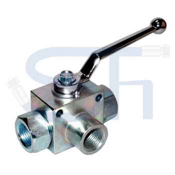 3-Wege Kugelhahn IG R 1/4" - L-Bohrung