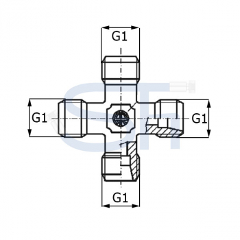 Kreuzverschraubung R 1/2"