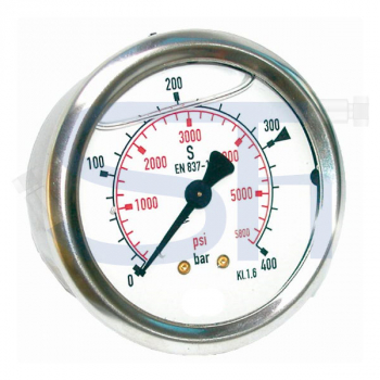 Manometer Ø 63 - -1 - 0 BAR - R 1/4" hinten zentriert